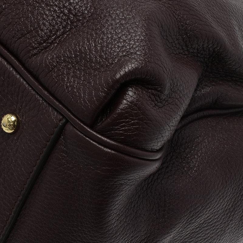 Dolce and Gabbana Choco Brown Leather Key Zipper Top Handle Bag 5