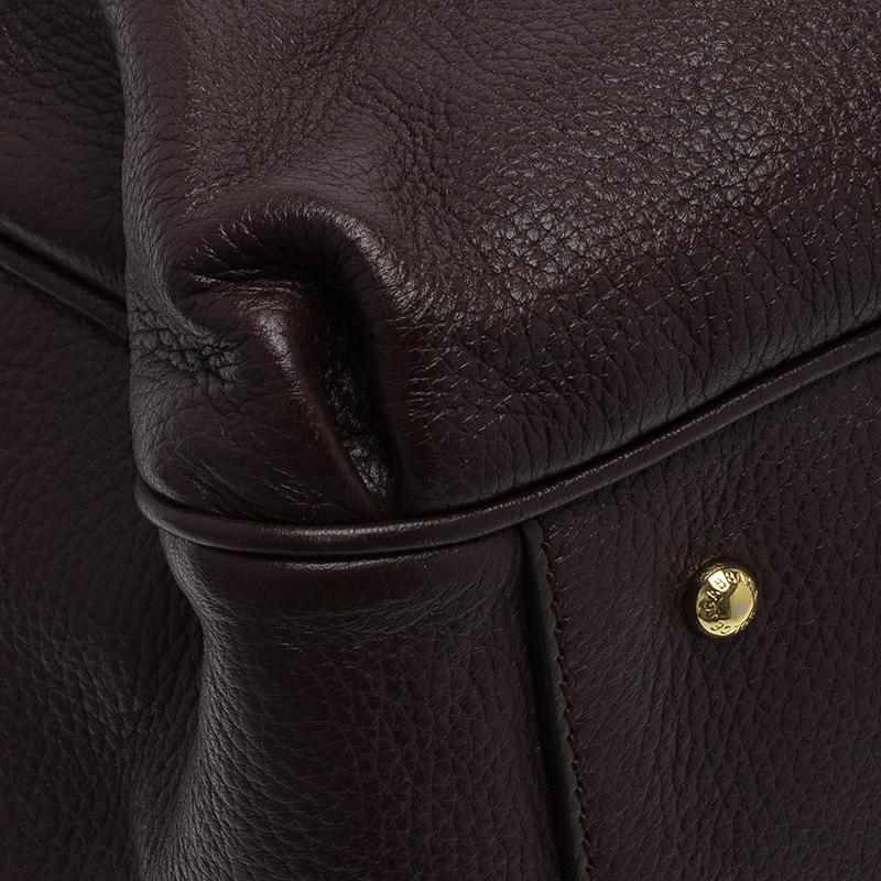 Dolce and Gabbana Choco Brown Leather Key Zipper Top Handle Bag 6