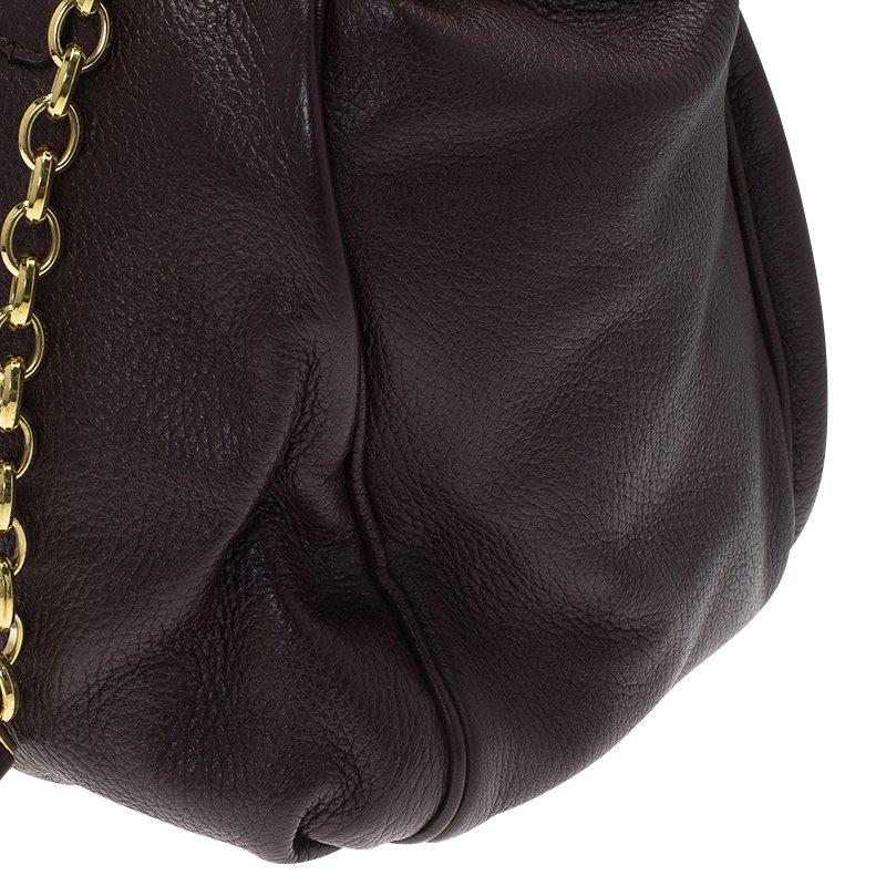 Dolce and Gabbana Choco Brown Leather Key Zipper Top Handle Bag 9
