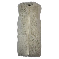 Dolce & Gabbana - Gilet en peau de mouton garni de velours côtelé, taille IT 40/US 8