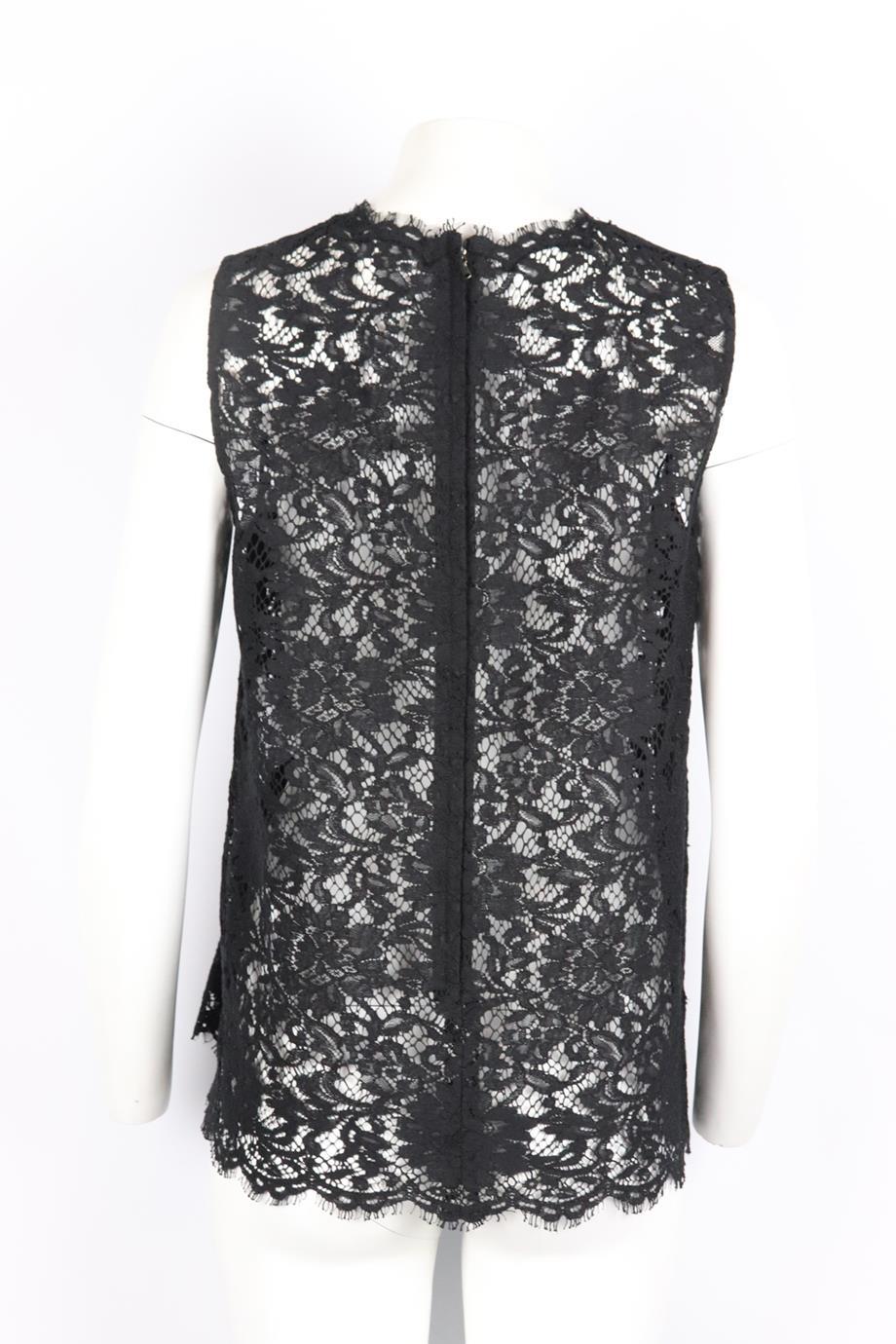 Dolce And Gabbana Cotton Blend Corded Lace Top It 48 Uk 16 In Excellent Condition In London, GB