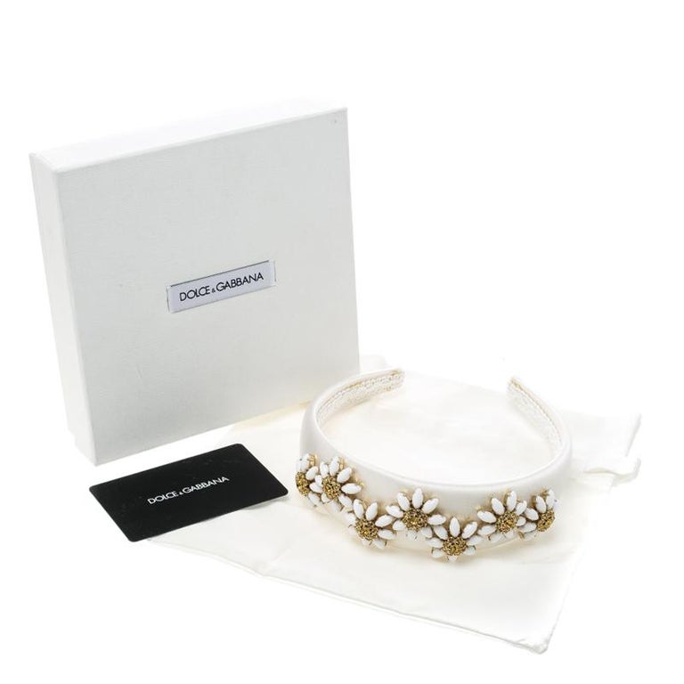 Dolce & Gabbana White Butterfly Headband