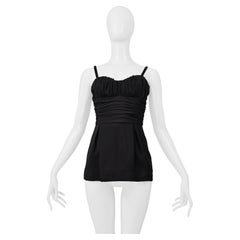 Dolce & Gabbana D&G Top a corsetto plissettato nero con  Schiena bianca
