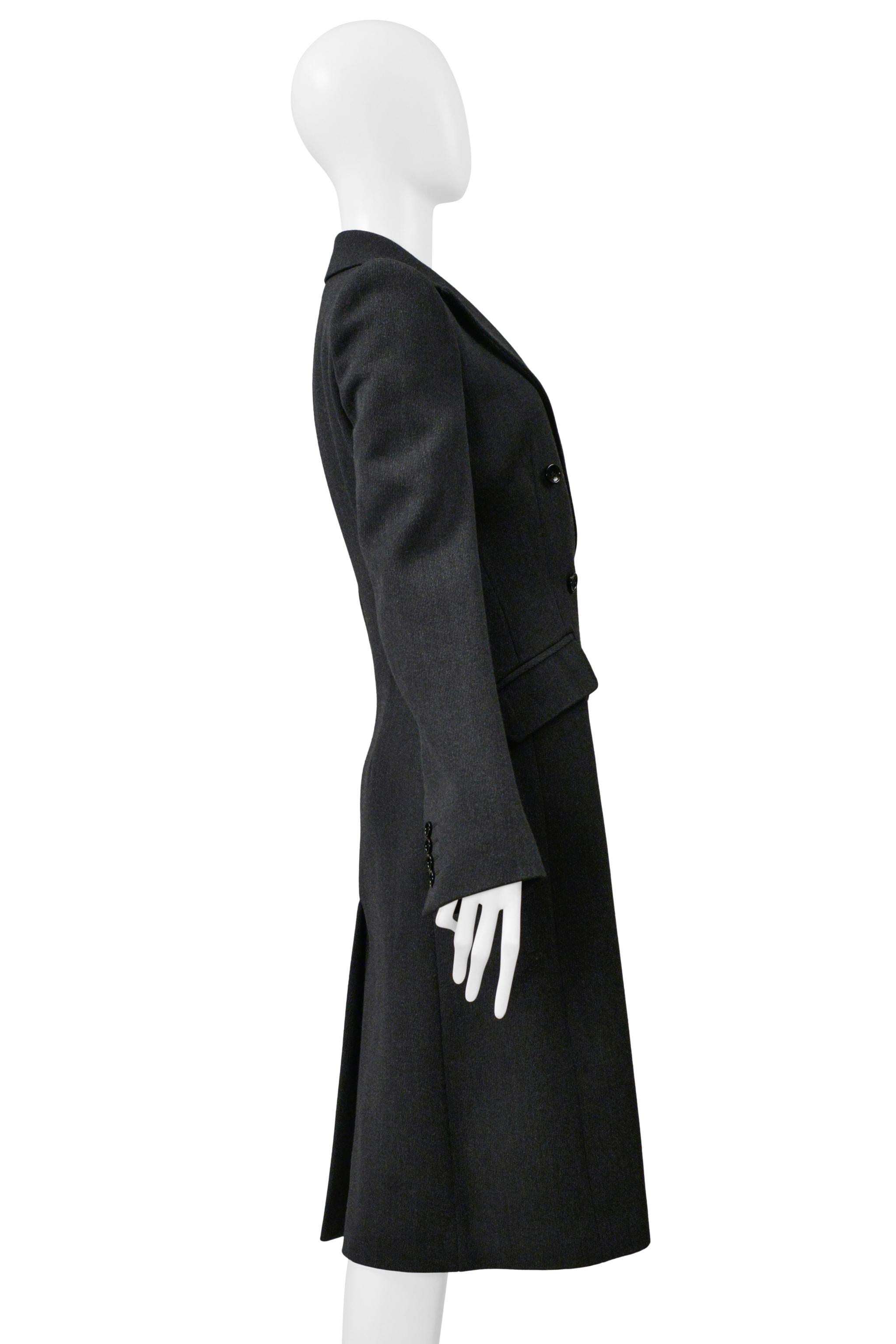 Dolce And Gabbana D&G Grey Wool Double Breasted Overcoat im Zustand „Hervorragend“ im Angebot in Los Angeles, CA