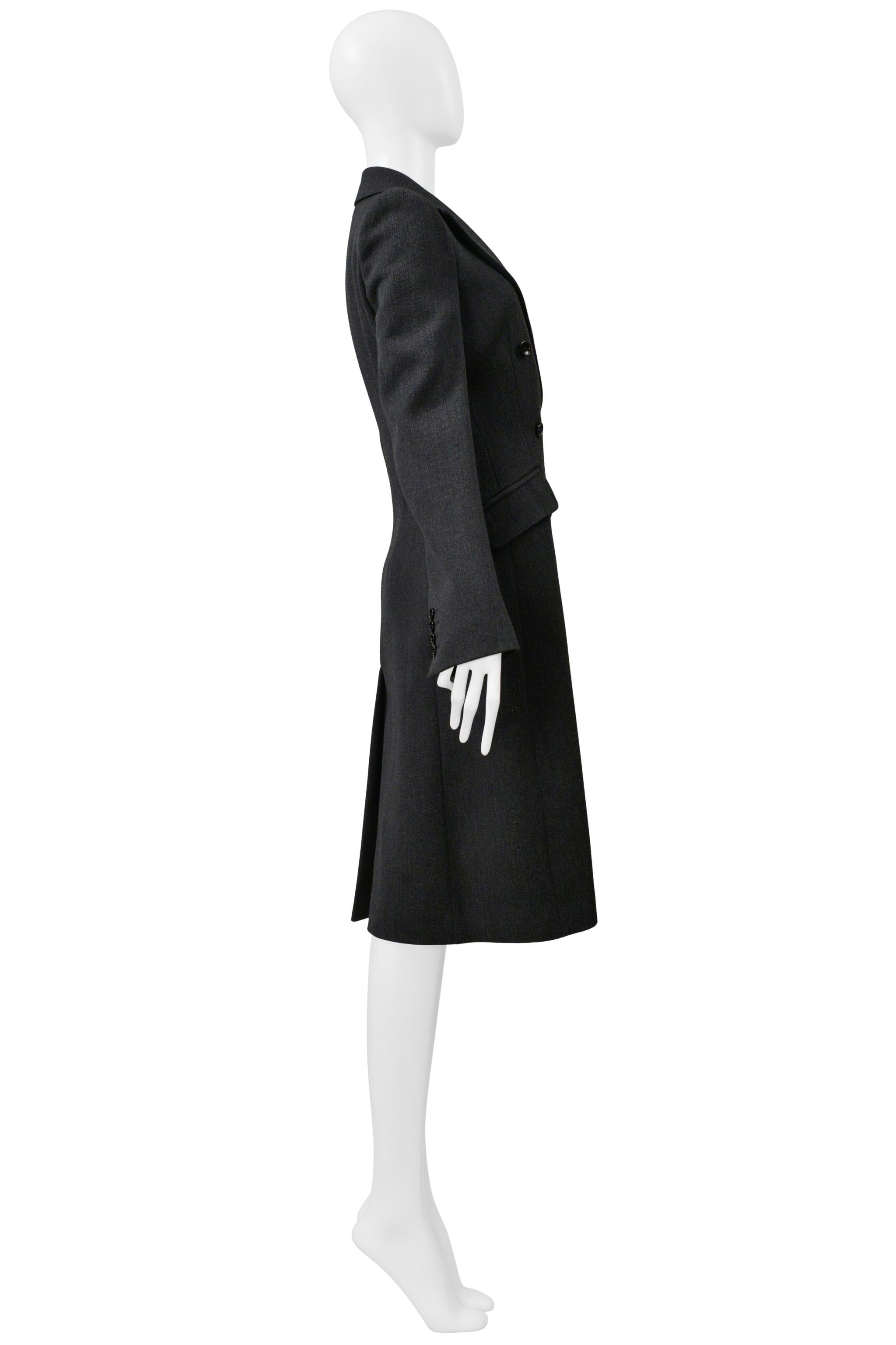 Dolce And Gabbana D&G Grey Wool Double Breasted Overcoat im Angebot 2