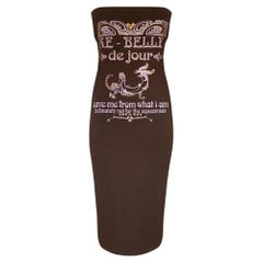 Dolce and Gabbana D&G Re-Belle De Jour Rivet Metal Embellished Bird Tube Dress