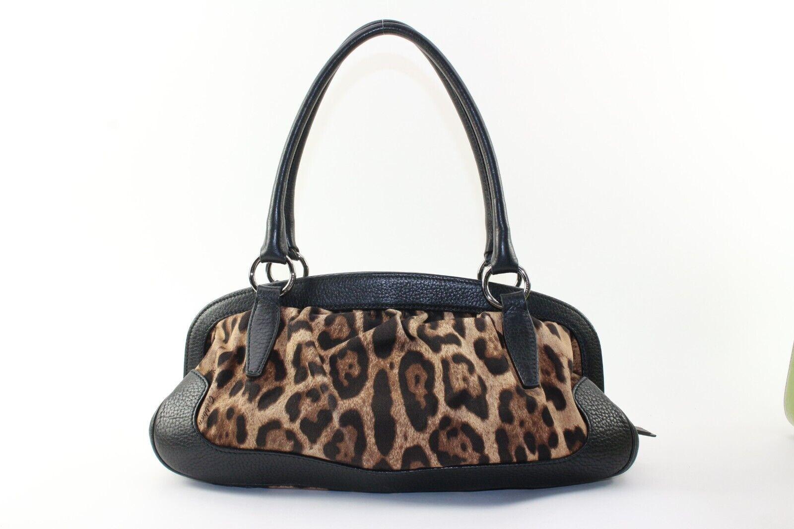Women's DOLCE AND GABBANA Doctor Closure Leopard Shoulder Bag 01DG1226K For Sale