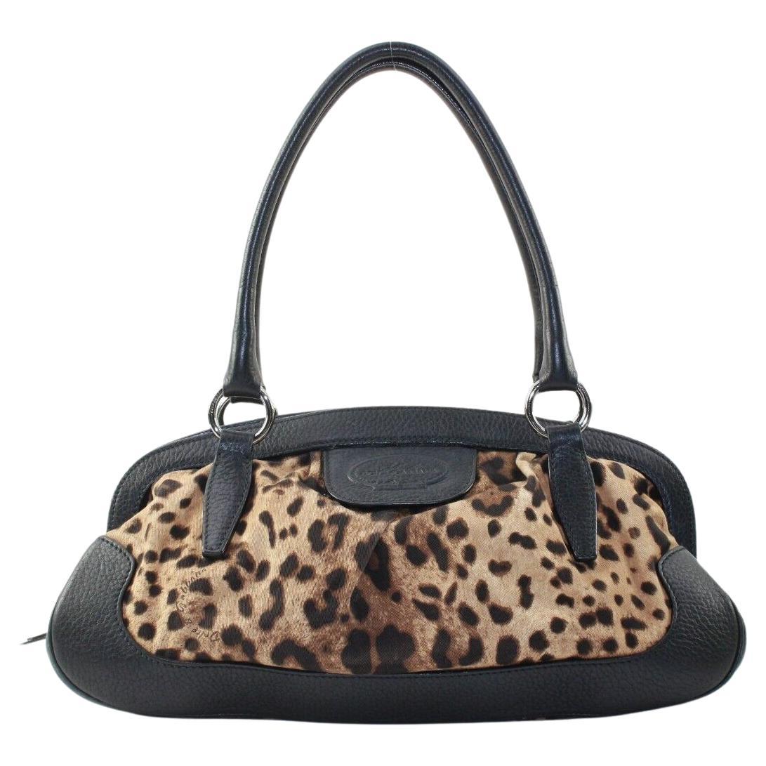 DOLCE AND GABBANA Doctor Closure Leopard Shoulder Bag 01DG1226K For Sale