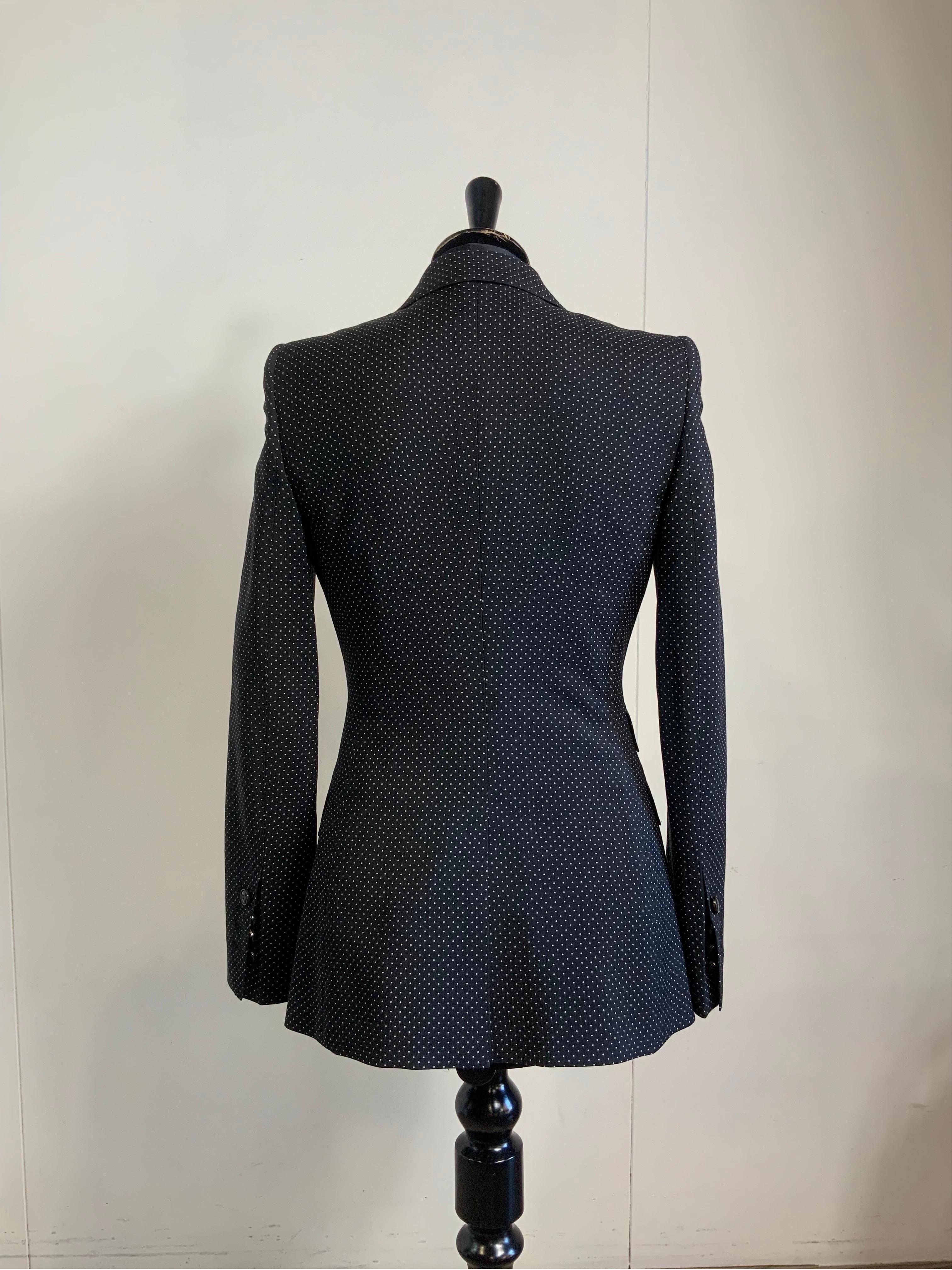 Dolce and Gabbana dots jacket + vest set. In Excellent Condition For Sale In Carnate, IT
