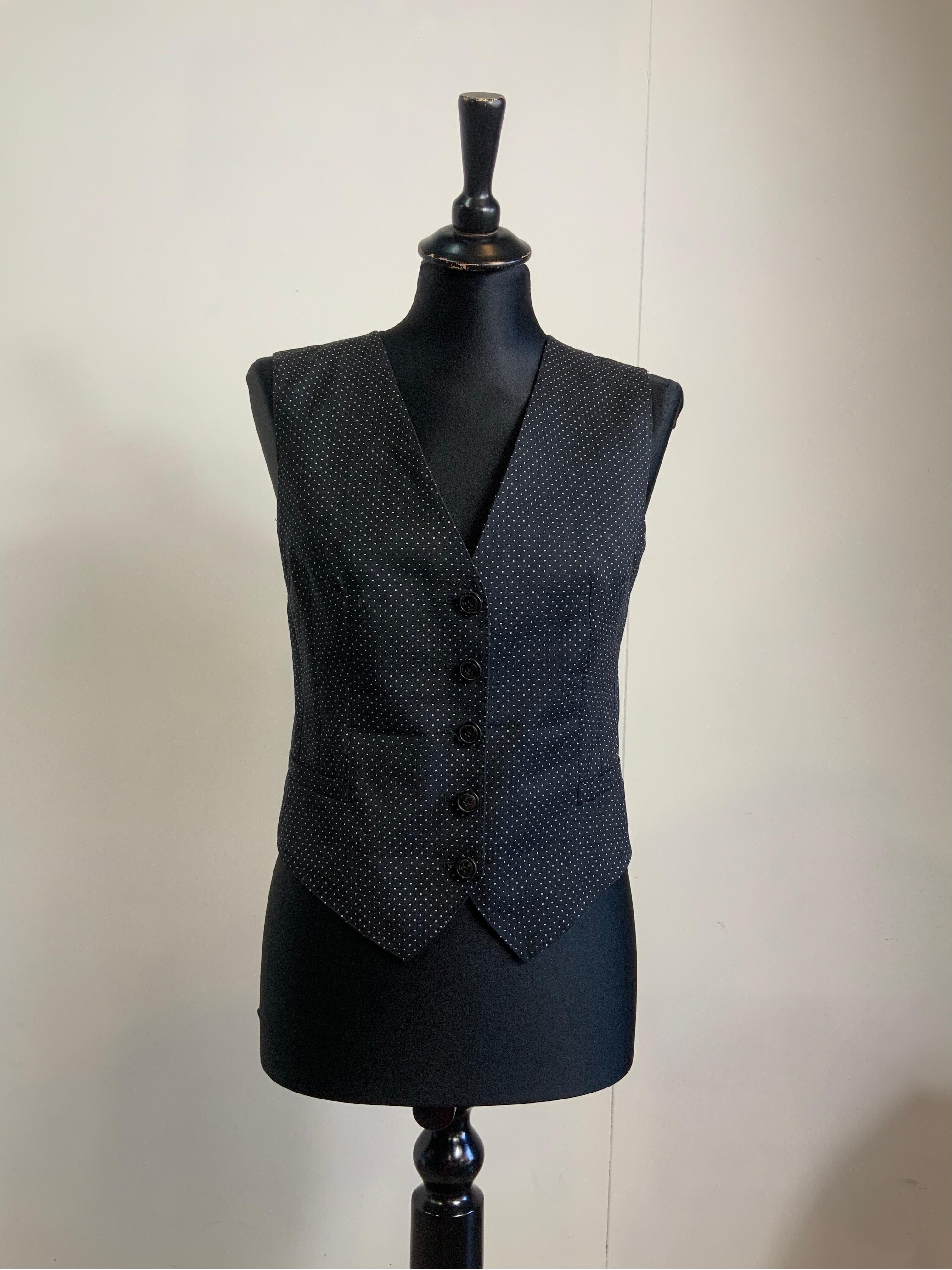 Women's or Men's Dolce and Gabbana dots jacket + vest set. For Sale
