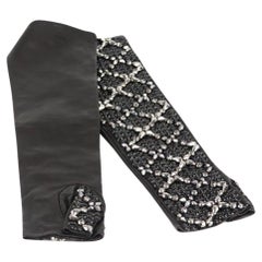 Dolce And Gabbana Embellished Leather Gloves