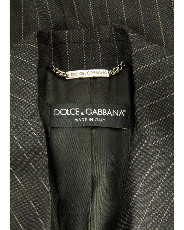 Noir Dolce and Gabbana, veste boutonnée, automne 2003 en vente