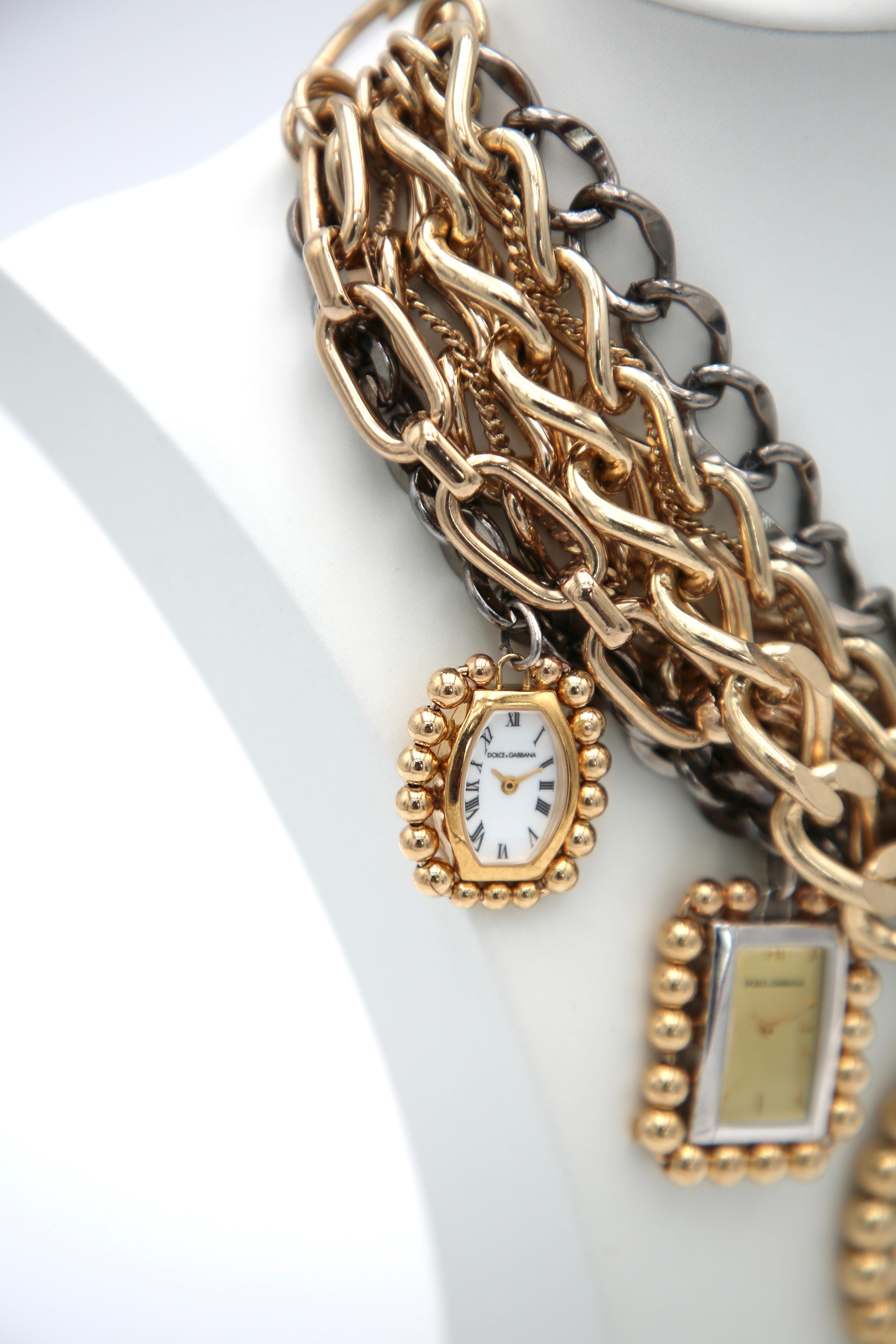 Dolce and Gabbana Fall/Winter 2009 Runway Watch Jewelry Necklace For Sale 2