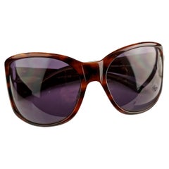 Dolce and Gabbana faux tortoiseshell sunglasses, Silver tone logo 