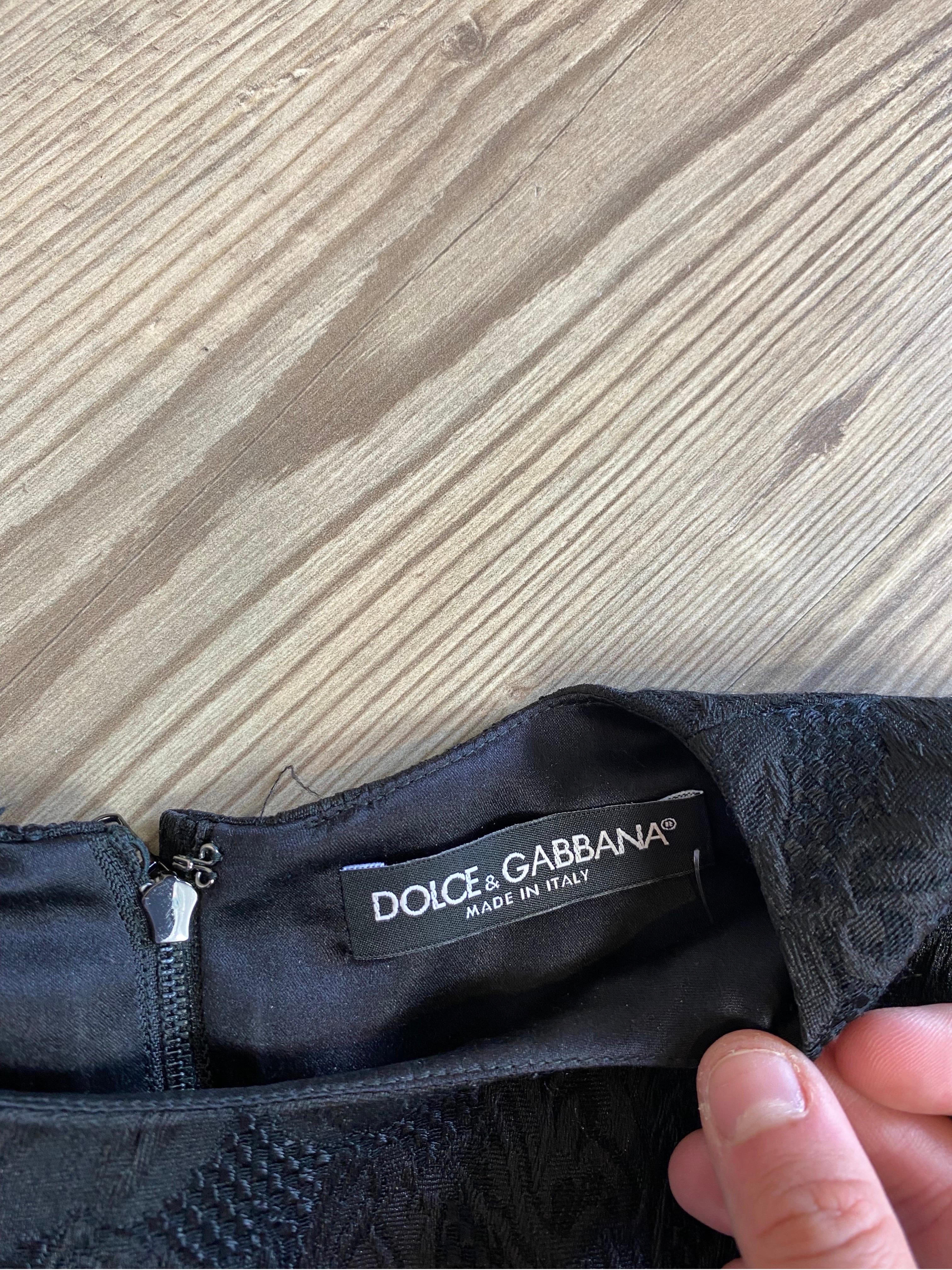 Dolce and Gabbana floral brocade mini flare dress 2