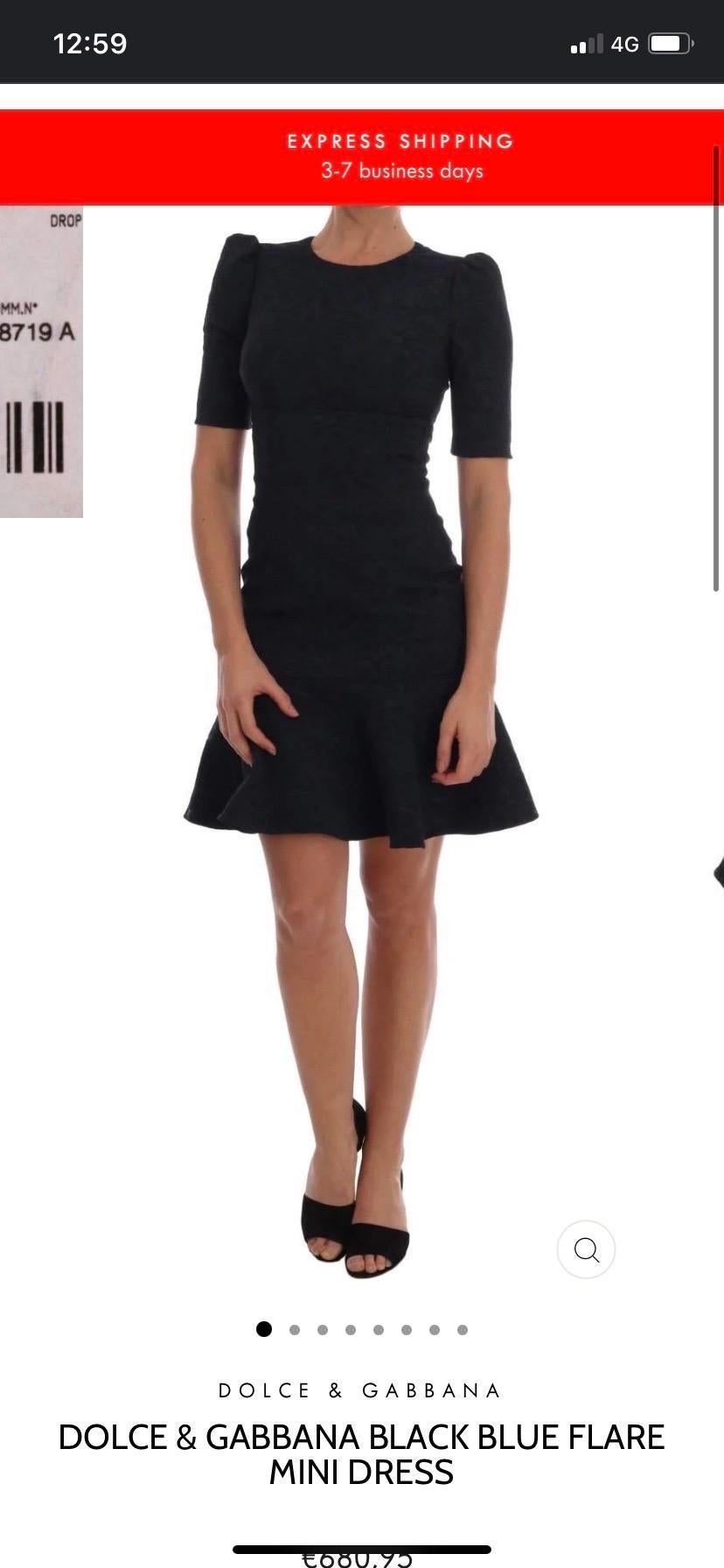 Dolce and Gabbana floral brocade mini flare dress 4