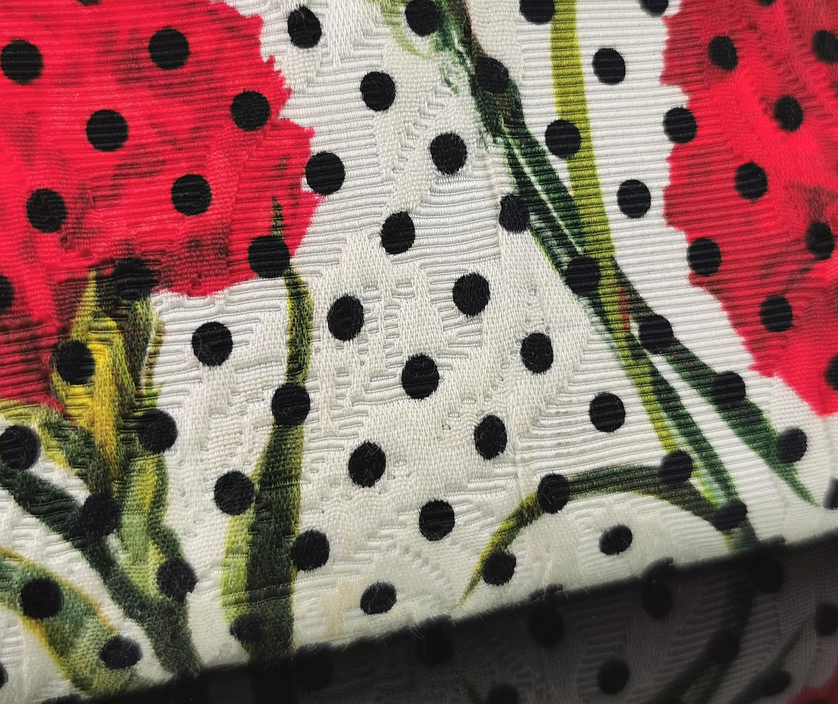 Dolce and Gabbana floral clutch purse, Carnation and Polka dot For Sale 7