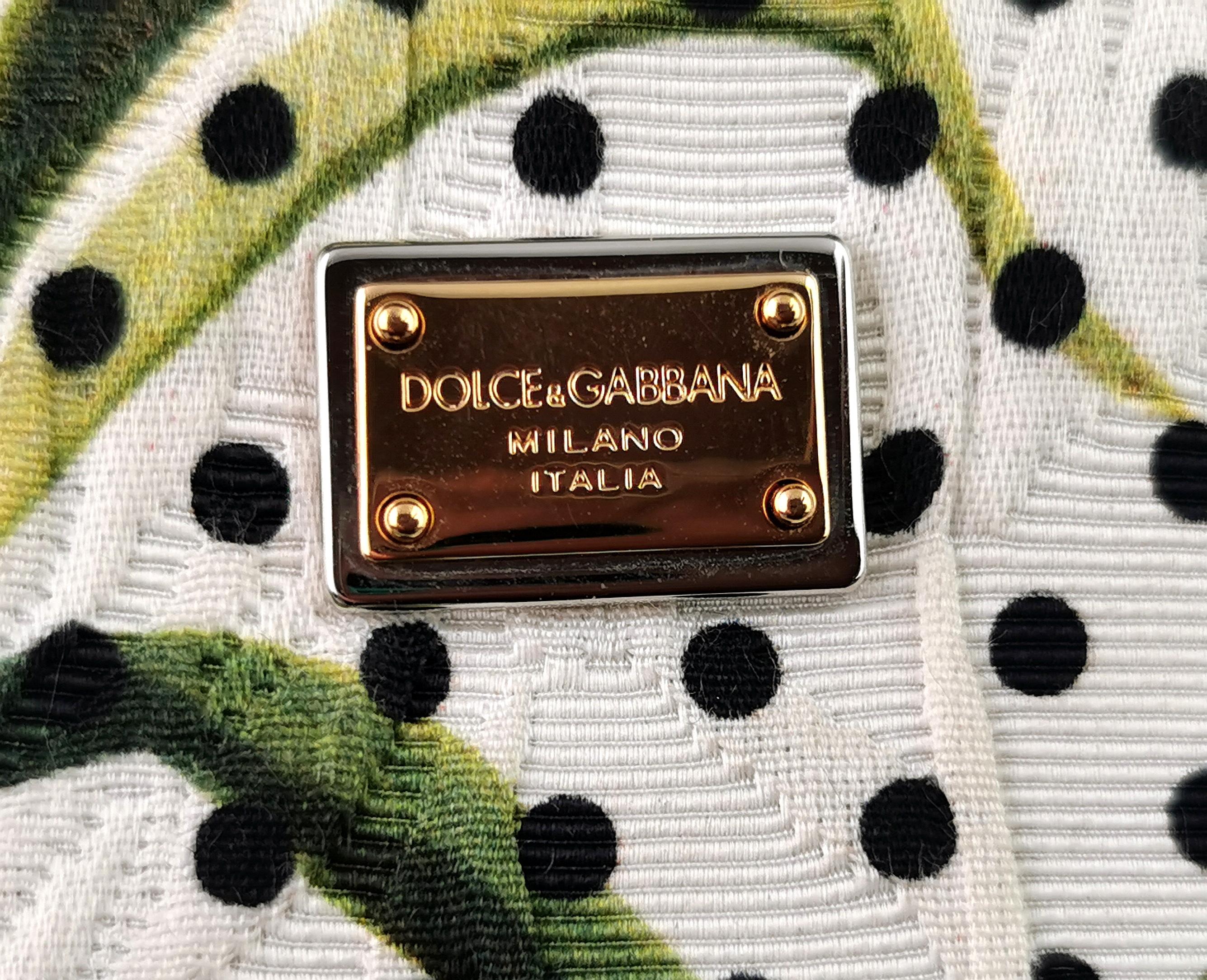Dolce and Gabbana floral clutch purse, Carnation and Polka dot For Sale 1