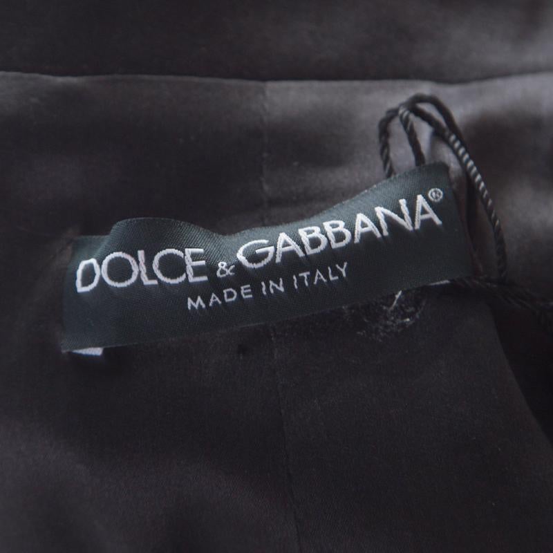 Dolce and Gabbana Fuscia Pink Sequin Paillette Embellished Velvet Trim Blazer M In Fair Condition In Dubai, Al Qouz 2