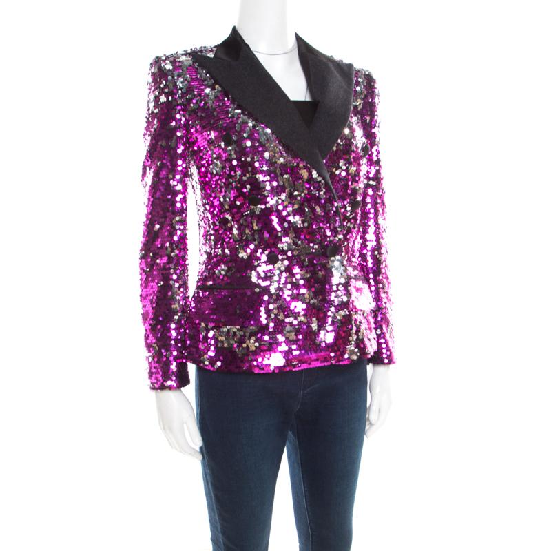 pink sequin blazer