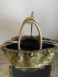 Dolce and Gabbana gold and silver sequins bag