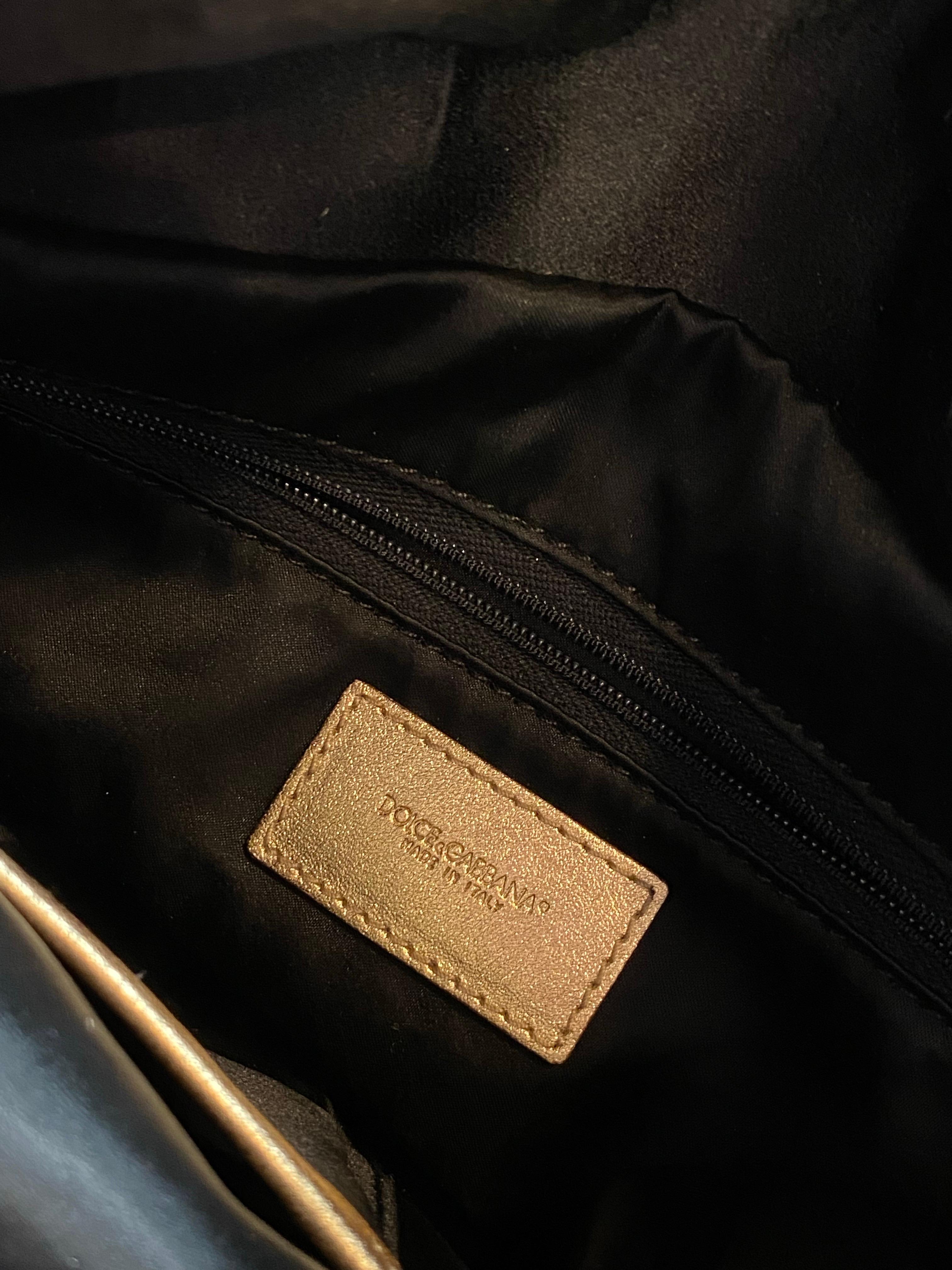 Dolce and Gabbana gold and silver sequins bag For Sale 2