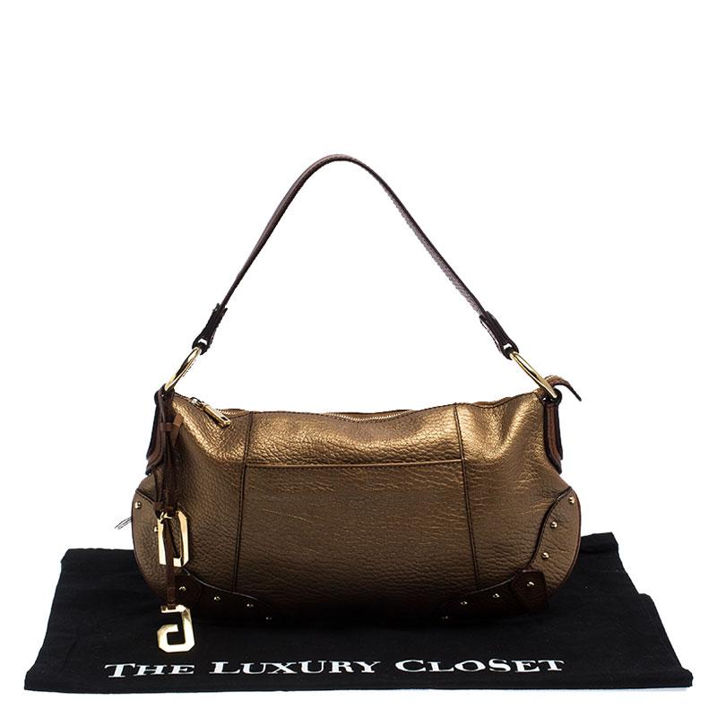 Dolce and Gabbana Gold Leather Shoulder Bag 6