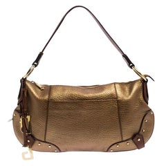 Used Dolce and Gabbana Gold Leather Shoulder Bag