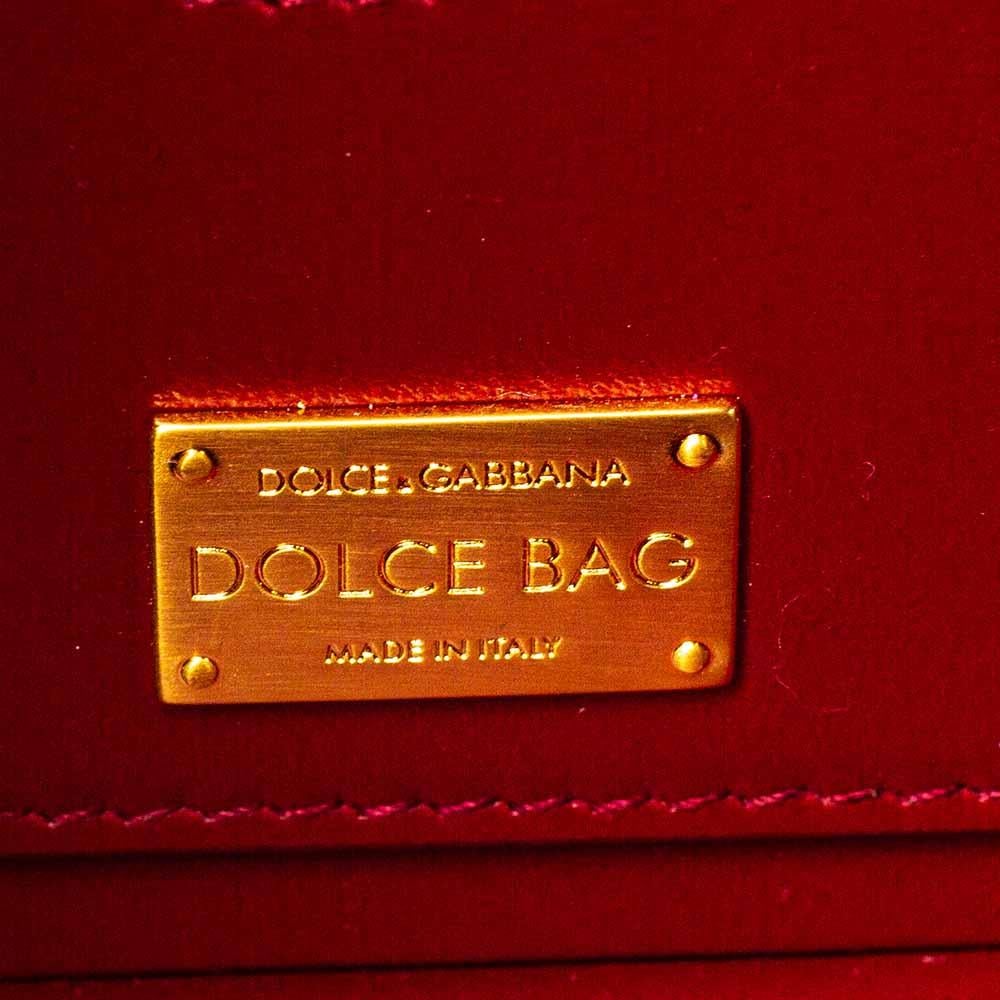 Dolce and Gabbana Gold Wood and Acrylic Leaf Dolce Box Bag 2