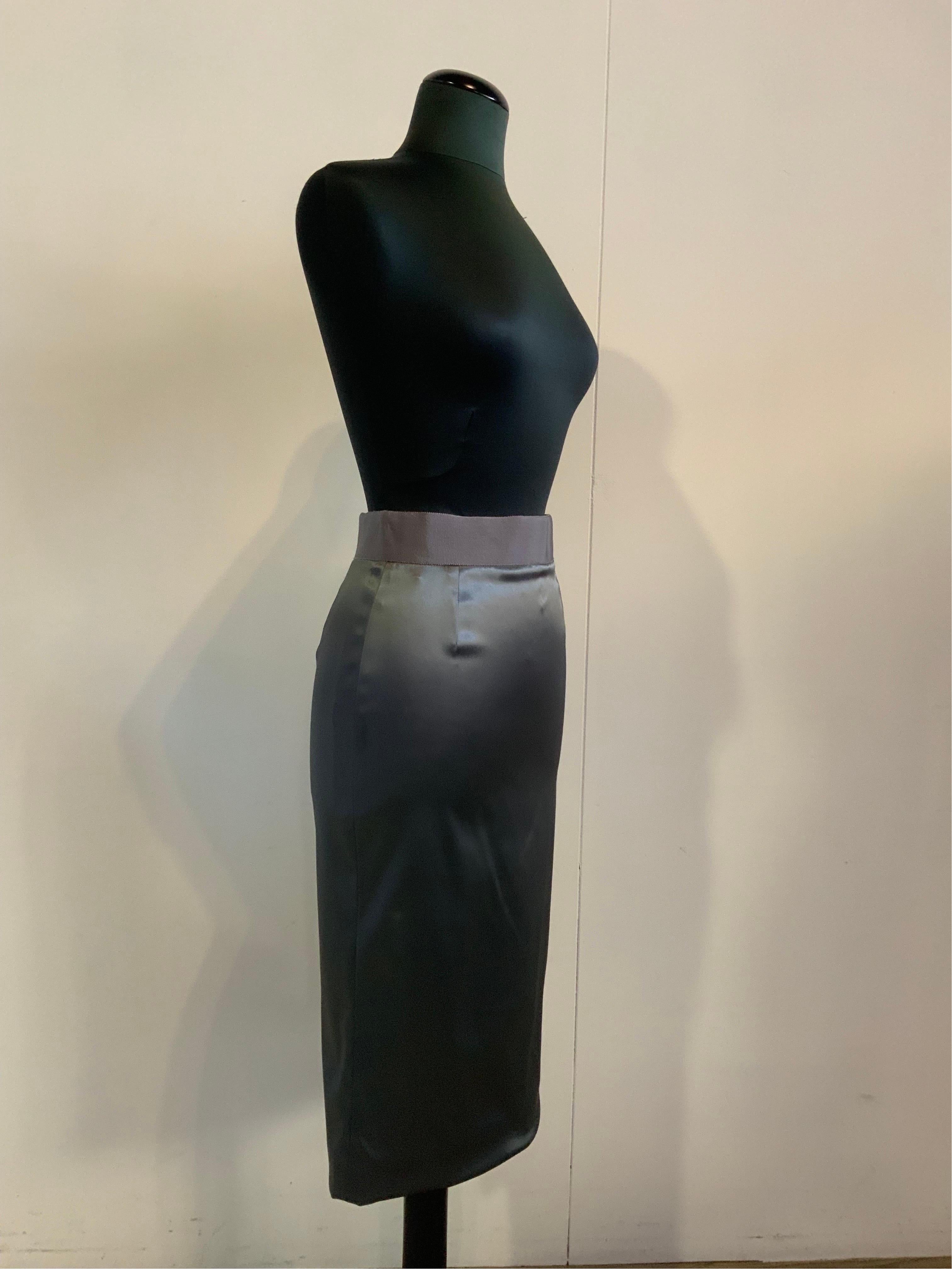Black Dolce and Gabbana Grey Tube midi Skirt For Sale