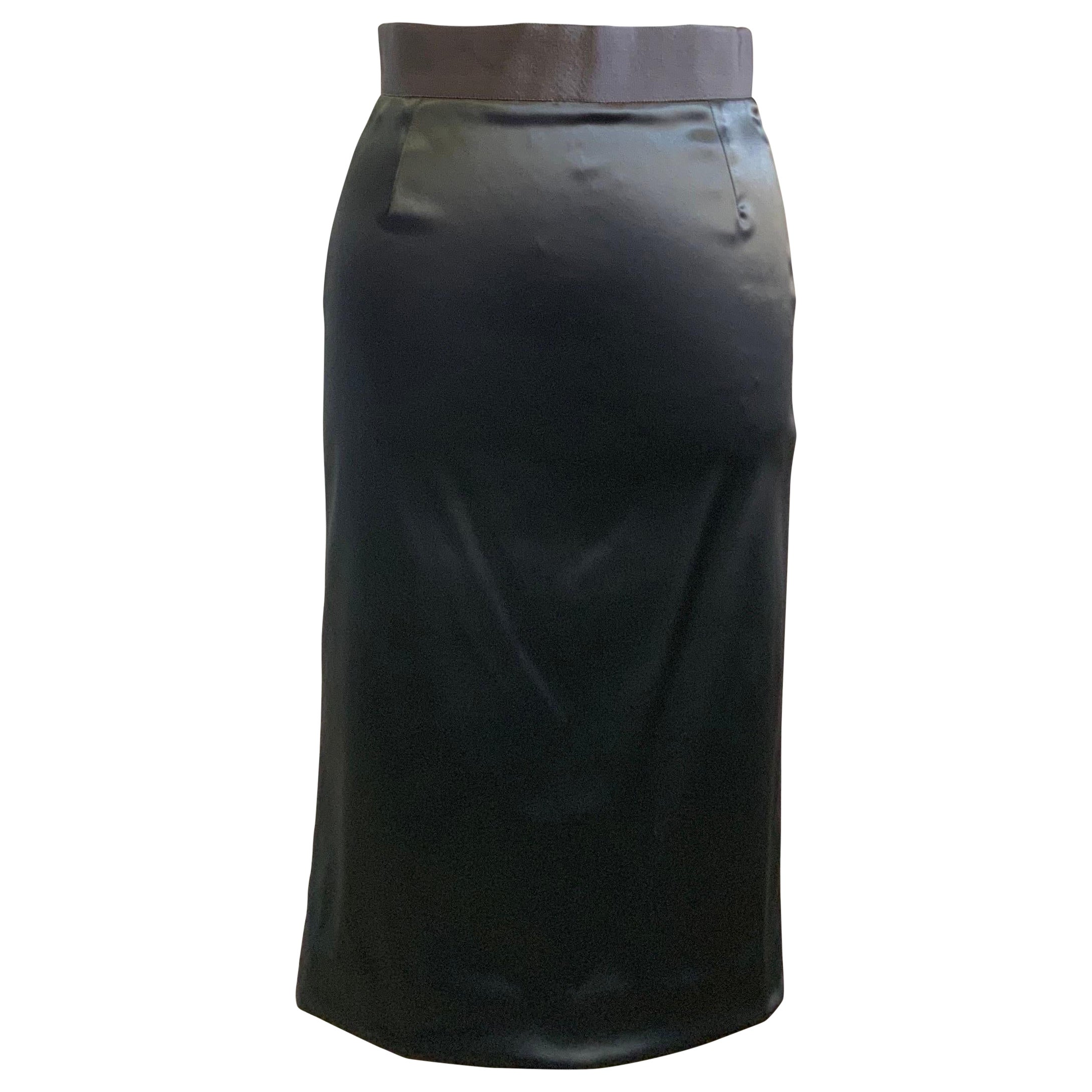 Dolce & Gabbana Falda midi de tubo gris en venta
