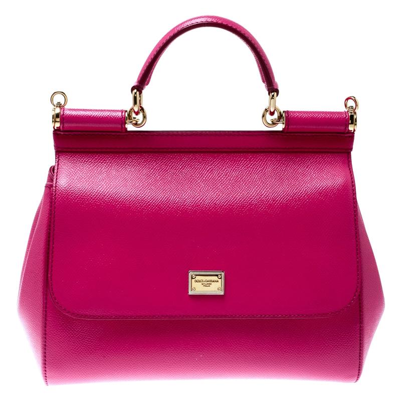 Dolce & Gabbana Medium Sicily Bag in Pink Leather ref.989992