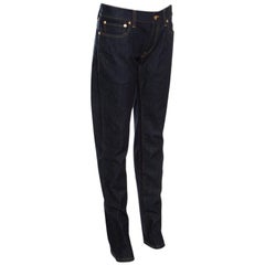 Dolce and Gabbana Indigo Dark Wash Stretch Denim Straight Fit Jeans L
