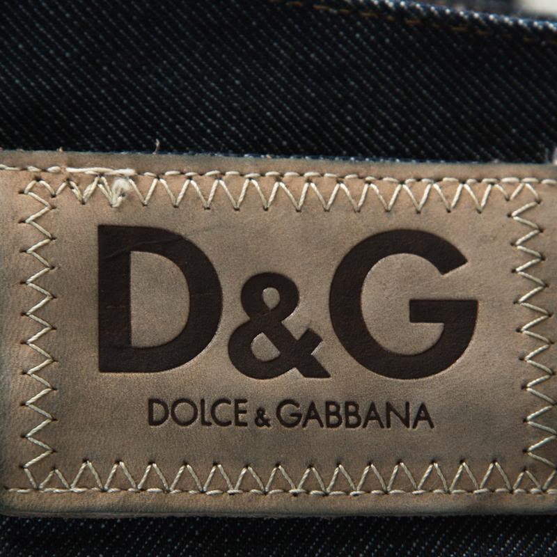 Dolce and Gabbana Indigo Denim Reverse Pocket Wide Leg Jeans XL 1