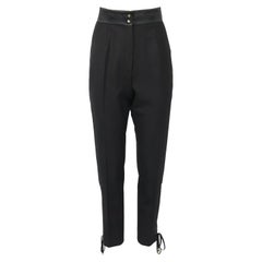 Dolce And Gabbana Lace Up Wool And Silk Blend Pants It 44 Uk 12