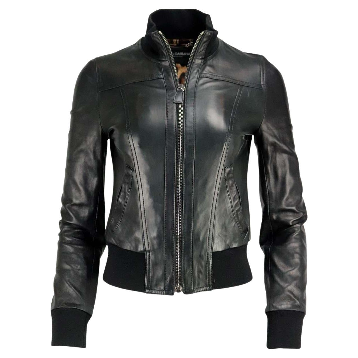 - Save 29% Dolce & Gabbana Leather Jacket Biker in Beige Womens Mens Clothing Mens Jackets Leather jackets Natural 