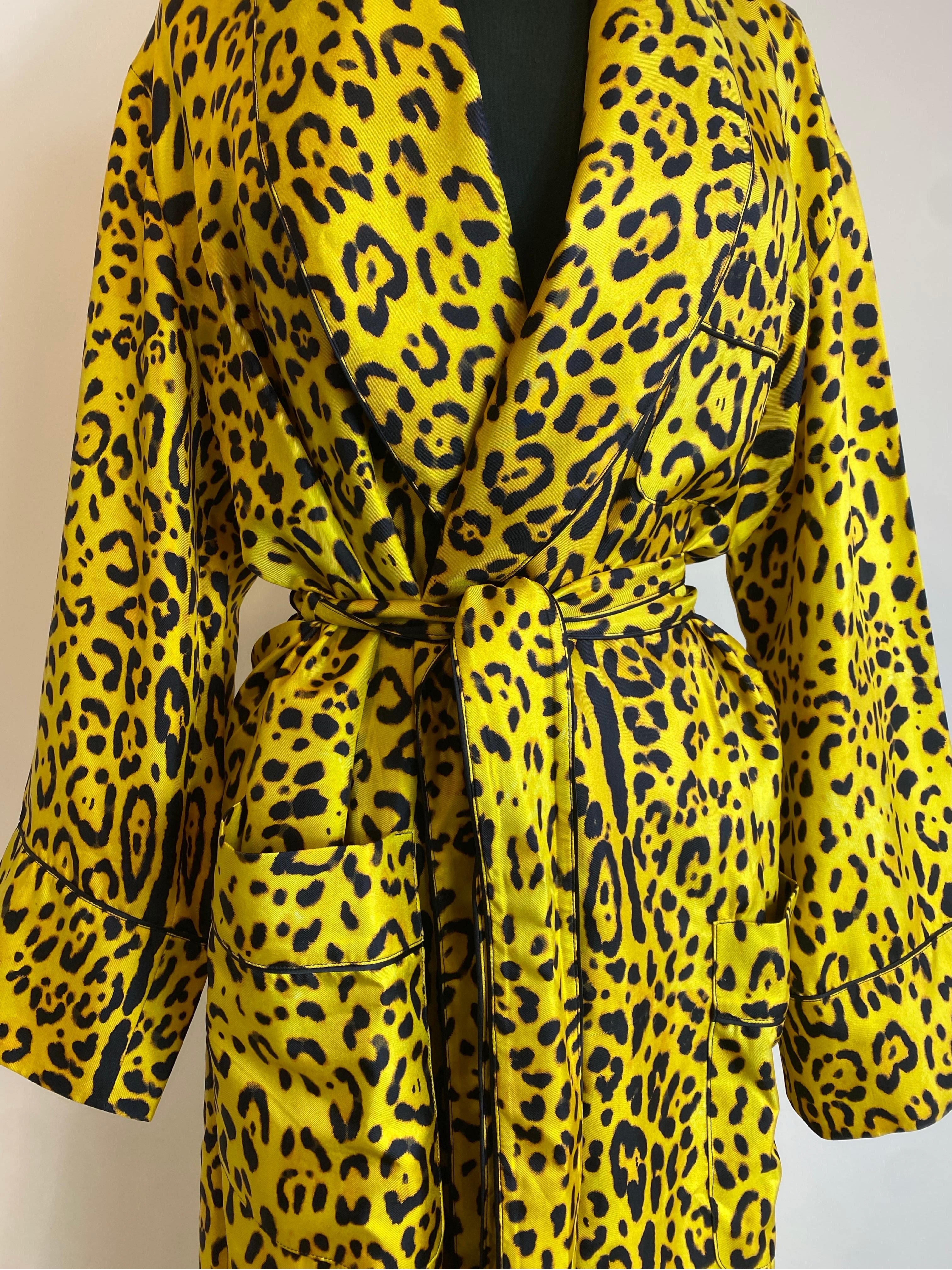 Dolce und Gabbana Leopard Lingerie-Nachtkleid mit Leopardenmuster für Damen oder Herren im Angebot