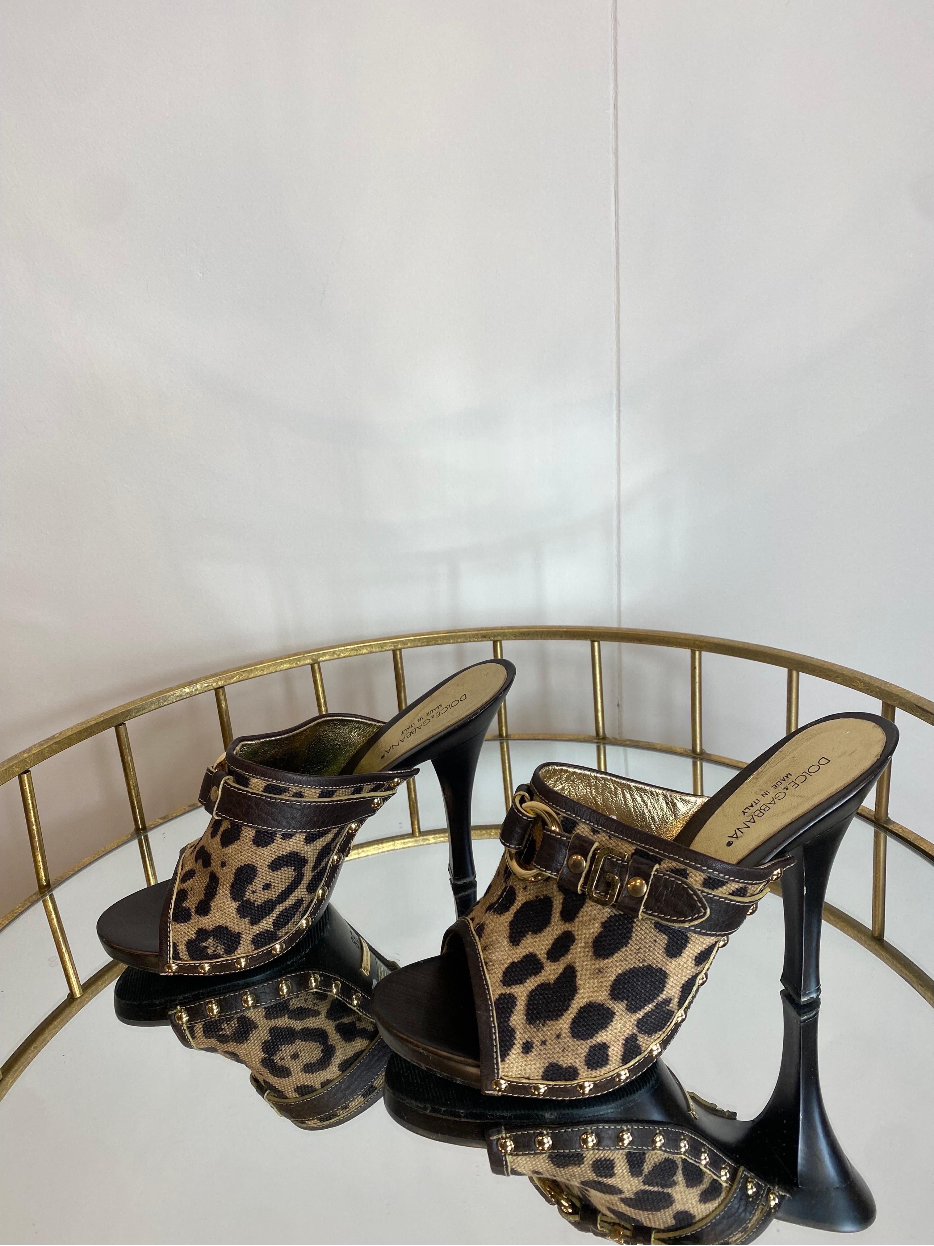Women's or Men's Dolce and Gabbana Leopard print Clogs For Sale