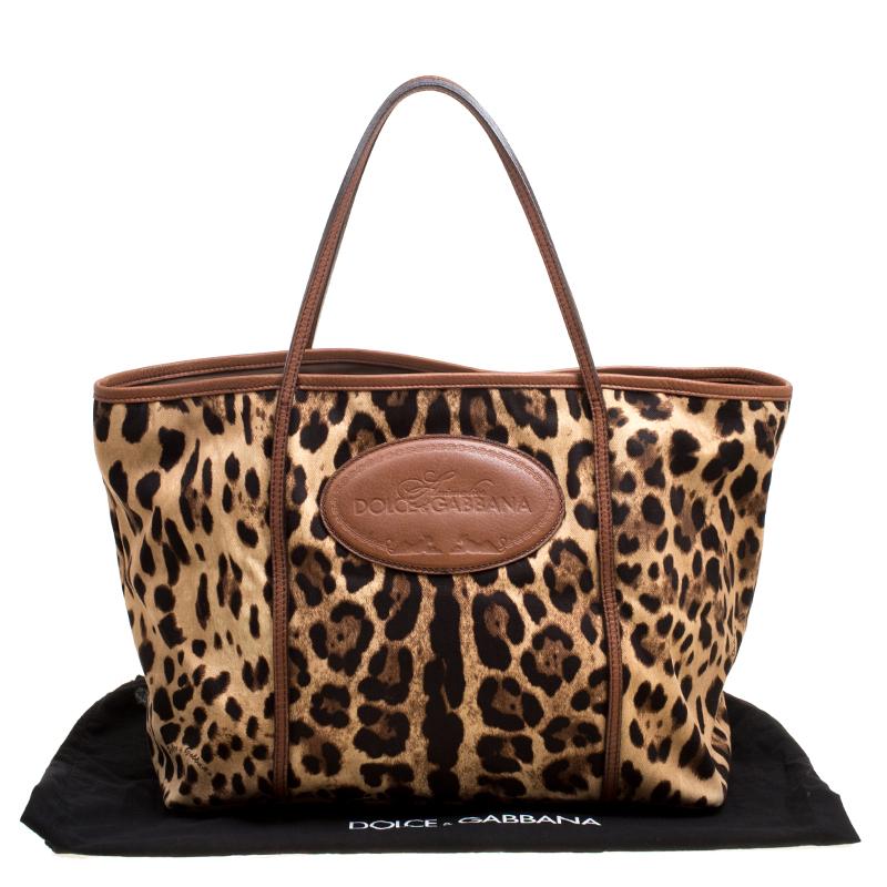 dolce and gabbana leopard tote