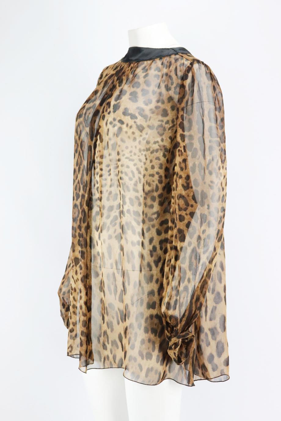 dolce gabbana leopard blouse