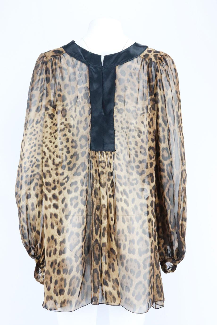 dolce and gabbana leopard blouse