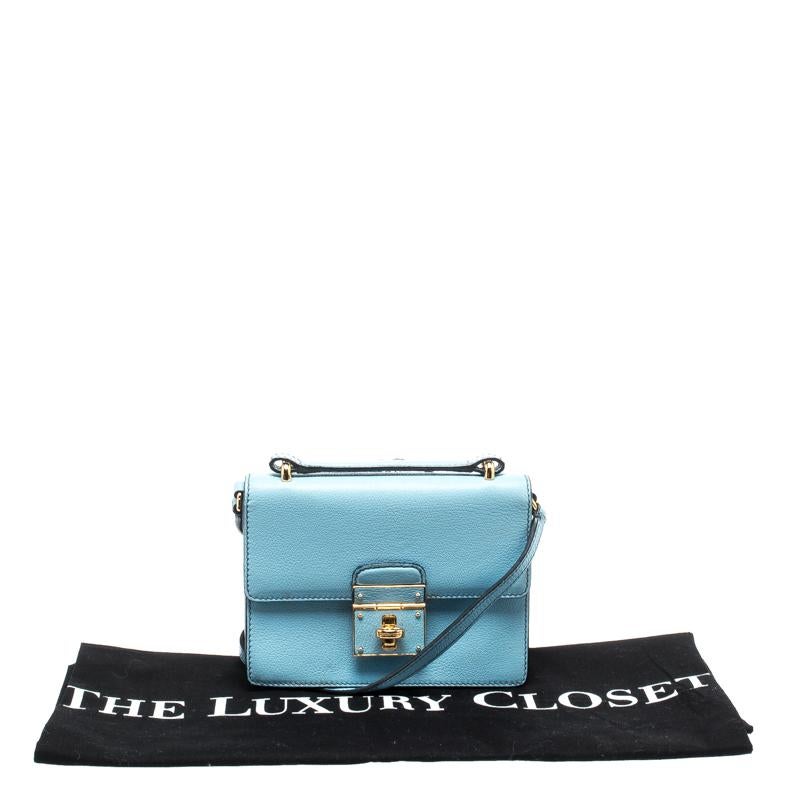 Dolce and Gabbana Light Blue Leather Mini Rosalia Crossbody Bag 5