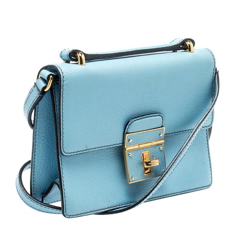 Dolce and Gabbana Light Blue Leather Mini Rosalia Crossbody Bag at 1stDibs dolce and gabbana
