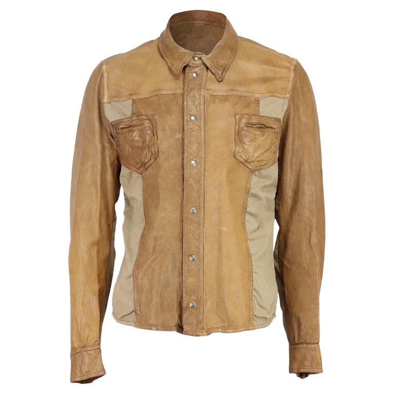 Dolce And Gabbana Men's Leather Shirt IT 50 UK/US Chest 40 For Sale at ...