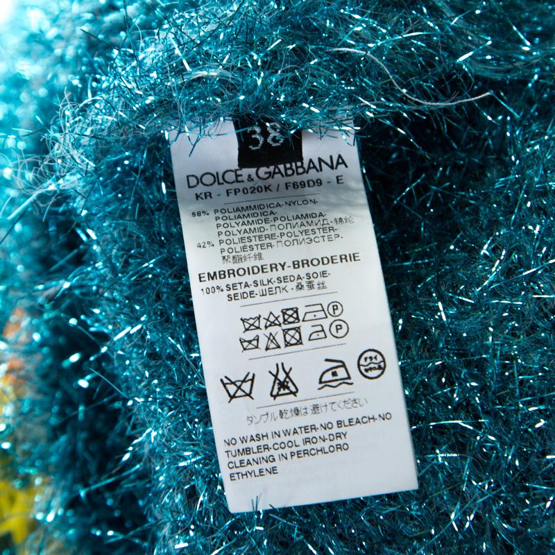 Dolce and Gabbana Metallic Blue Tinsel 