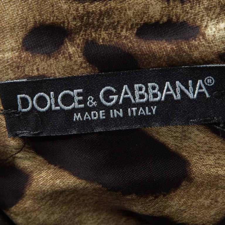 Dolce and Gabbana Metallic Cap Sleeve Sheath Dress M For Sale at 1stDibs