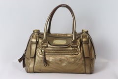 Dolce And Gabbana Metallic Leather Shoulder Bag