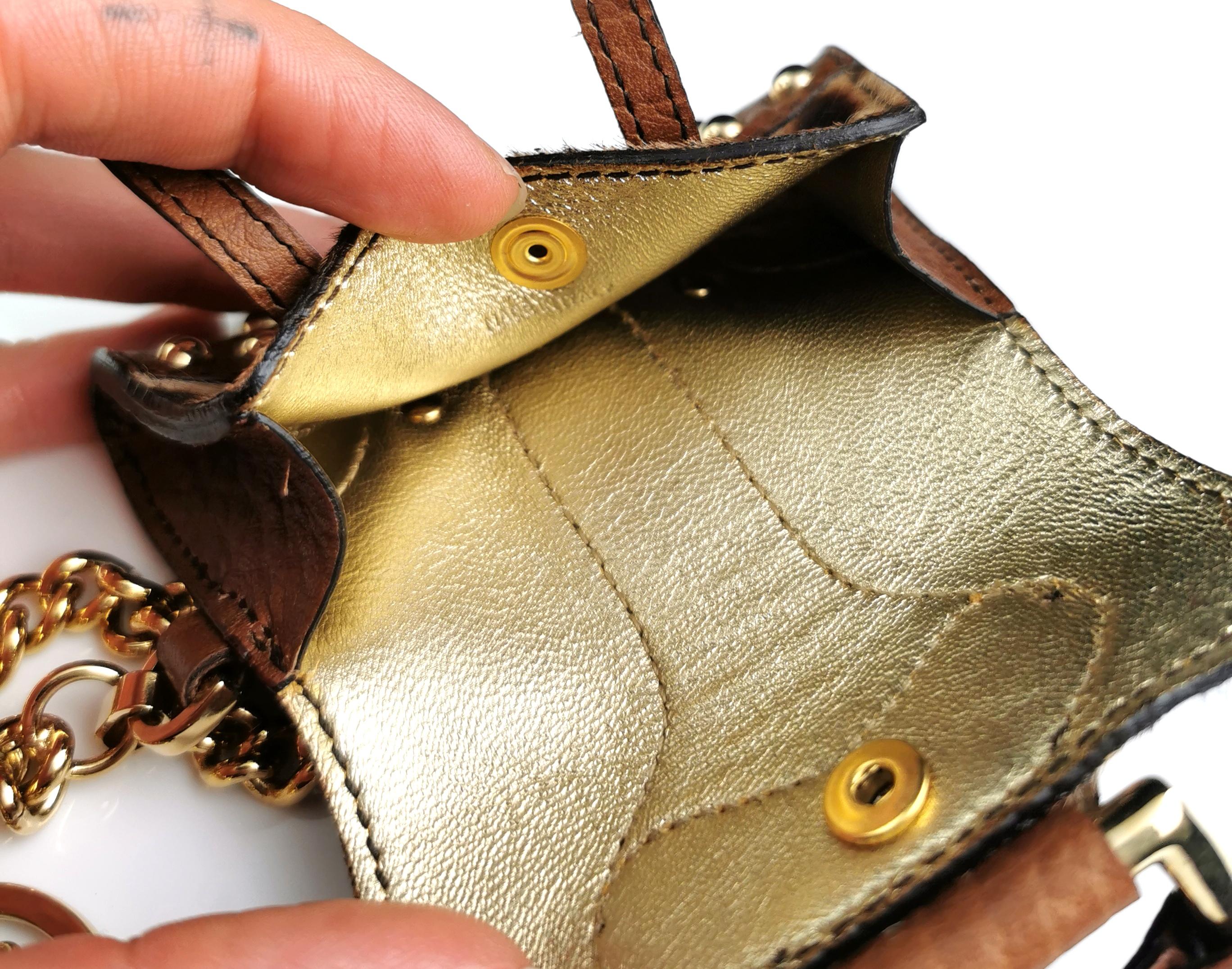 Dolce and Gabbana micro handbag leopard print, charm, Boxed  For Sale 1