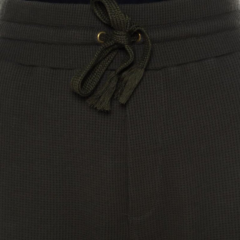 Dolce and Gabbana Military Green Waffle Knit Jogger Pants L For Sale at ...