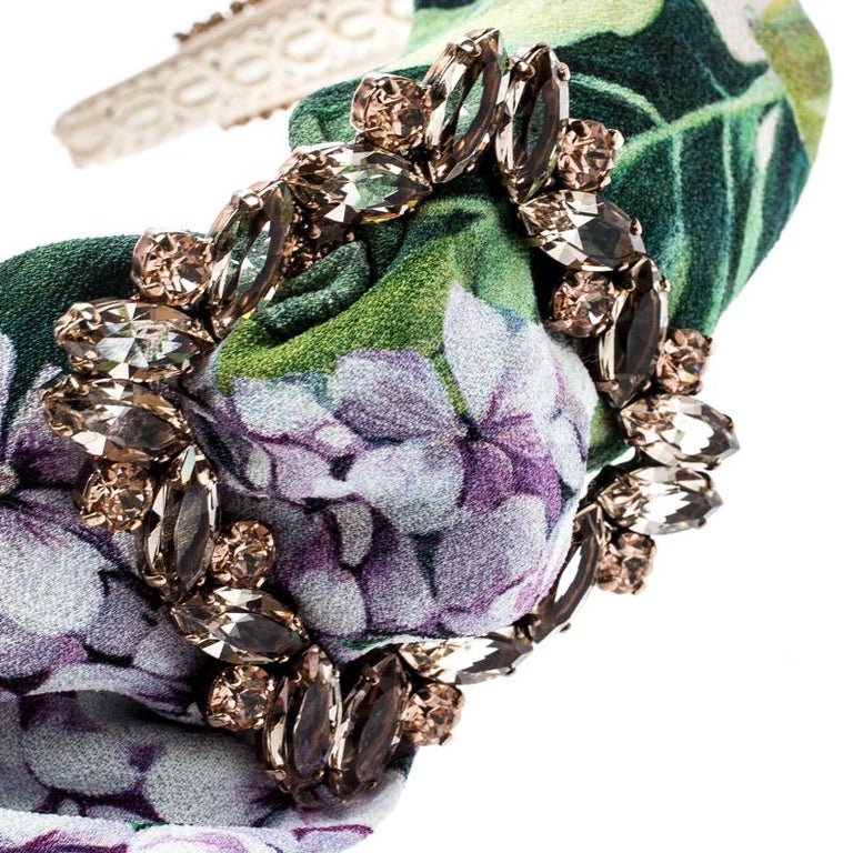 Dolce & Gabbana Clear Crystal Brown Hair Headband